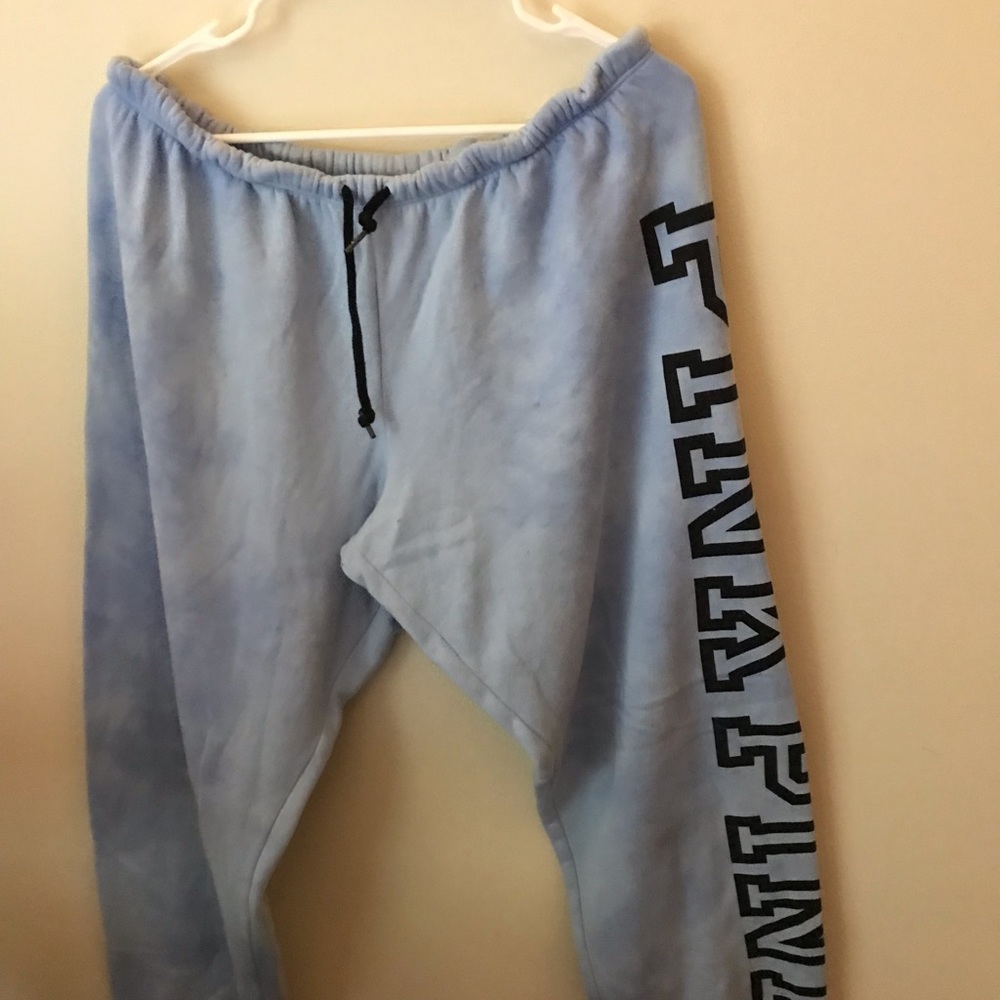 blue sweatpants from PINK